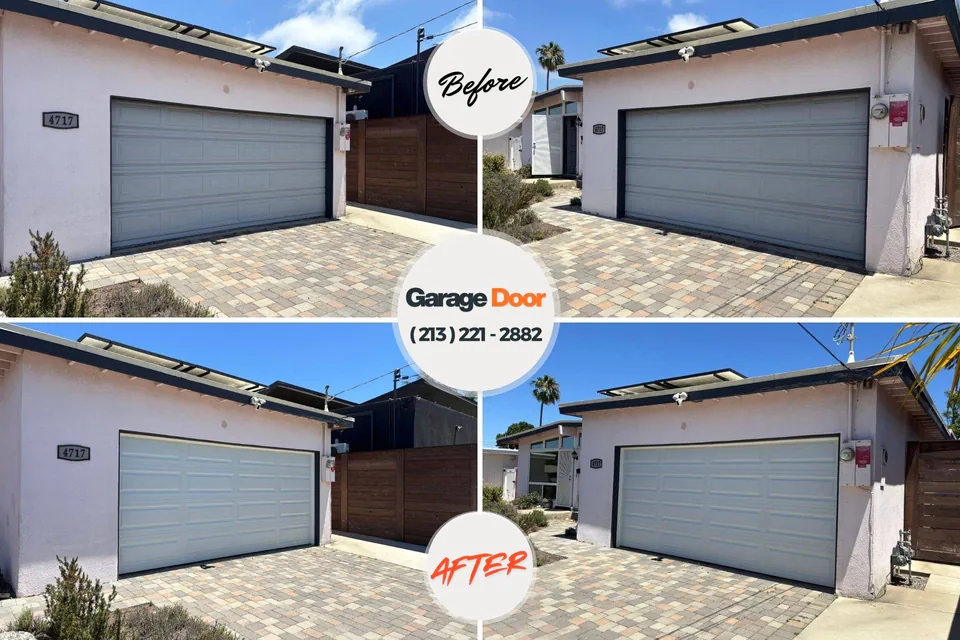 Before and after: garage door repair Capitola, CA